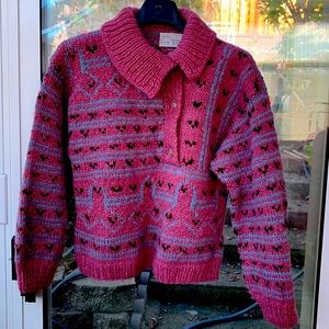 Hand Knitted Sweater 100% Wool From Peru